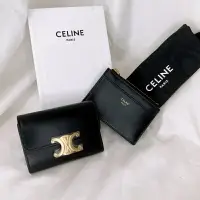 在飛比找樂天市場購物網優惠-歐美代購 台灣現貨 Celine 凱旋門二合一短夾