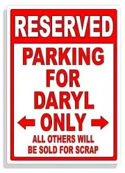 Personalized Parking Sign Wall Decal Metal Sign No Parking Customized for DARYL