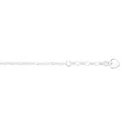 Silver 24+2cm Singapore Heart Charm Anklet