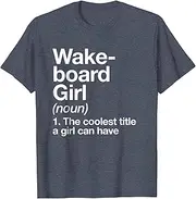 [X.Style] Wakeboard Girl Definition T-Shirt Funny & Sassy Sports Tee ds2178 ds2756 T-Shirt Black