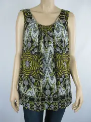 Suzanne Grae Ladies Fashion Sleeveless Top sizes 8 10 14 16 Multi Colour Print
