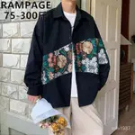 【精品男裝】RAMPAGE港風拚接男士長袖襯衫鞦季新款寬鬆大碼外套胖子潮流休閒JIOYH X55E