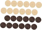 Kisangel 72pcs Replacement Wooden Checkers and Chess Pieces Lightweight Polished Design for Compatible with Board Games Game Accessories for Family Fun