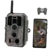 P200 Trail Camera WiFi Bluetooth, Game Camera with 48MP 1296p, 100ft Night