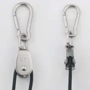 2Pcs Single Pulley Block Set M25 Stainless Steel Snatch Block Wire Rope Hanging