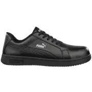 Puma Men's 640005 Iconic Low Black Composite Safety Toe Metal Free Work Shoes