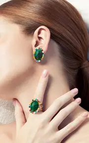 [Aisha Baker] Music Box 18K Gold Multi-Stone Ring