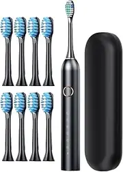 Electric Toothbrush | Travel Electric Toothbrush | Rechargeable 40000 VPM 6 Modes 2-Minute Smart Timer Fast Charge Lasts 180 Days Toothbrush For Adults
