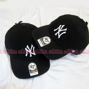 glitter。47Brand 47 MLB New York Yankees NY 紐約 洋基隊 黑色 老帽