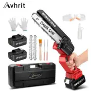 Mini Chainsaw 8 Inch 21V Electric Pruning Saw 4Ah Rechargeable Saw Cordless
