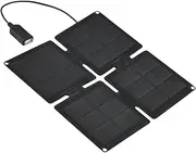 Solar Battery Charger,Portable Solar Charger Panel - Multifunctional Foldable High-Efficiency Camping Accessories for Monitor Supply Security Camera Devices Outdoor Phone Fans