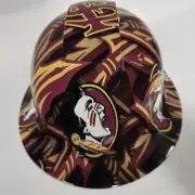 full brim hard hat custom hydro dipped IN FLORIDA STATE SEMINOLE'S FOOTBALL