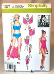 Pattern Misses Swimsuit Two Piece Coverup Size 16-24 Simplicity 1374