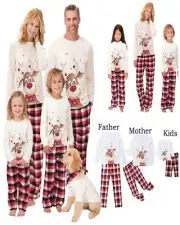 N238 Kids Adult Family Matching Christmas Pajamas Sleepwear Nightwear Pyjamas