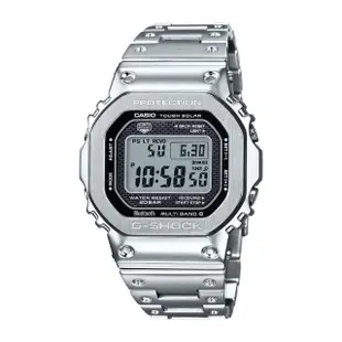 【CASIO 卡西歐】G-SHOCK電波藍牙電子錶GMW-B5000D-1(銀)