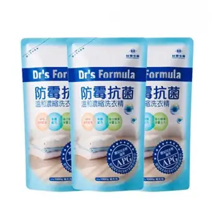 【Dr’s Formula 台塑生醫】防霉抗菌溫和濃縮洗衣精補充包18入促銷組