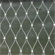 SXEVZOO 304 Stainless Steel Rope Net, Railing-Stair Safety Mesh, 8cm/1,5mm Animal Poultry Barrier Fence, Flexible Metal Mesh(0.8x20m)