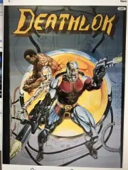 Original Marvwl Poster Deathlok 1991 Factory Rolled W/ Some Dings