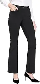 [Generic] Women's Yoga Dress Pants High Waist Stretch Bootcut Straight Leg Pants Comfy Business Casual Work Slacks with Pockets