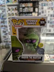 Looney Tunes #1674 Marvin The Martian Mummy Halloween Funko Pop! SE Glow New