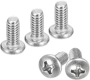 uxcell #8-32x3/8 Pan Head Machine Screws, 304 Stainless Steel 18-8 Screw, Phillips Drive, Fully Threaded, Bright Finish, Pack of 100
