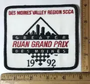 Vintage 1992 SCCA Greater Des Moines Region Patch Ruan Grand Prix Auto Racing