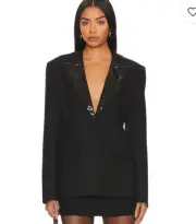 STEVE MADDEN Women's Misha Sequin Trim Blazer Size M Black NWT