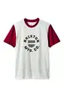 BRIXTON SHIELD CREST MESH T-SHIRT OFF WHITE CRIMSON GR: M BRIXTON SUPPLY