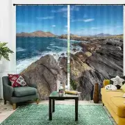 Mountains Rivers Oceans 3D Blockout Photo Print Curtain Fabric Curtains Window