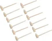 NAMOARLY 16Pcs Wooden Hammers for Safe Hammering with Ergonomic Handles for Educational Play Shellfish Cracking Natural Wood Beating Tools