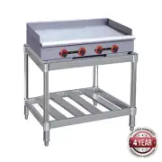 Gas Griddle / Hotplate 4 Burner on Stand Commercial Kitchen Equipment Stainless