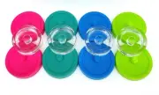 Mason Jar Fermentation Kit, NonSlip Grip Handle Fermentation 4pcs Glass Weigh...