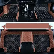 Daoori Custom Car Foot Mat - Suitable for 2018-2023 Toyota Camry RHD - All Weather Waterproof, Anti-Slip of Personalized Full Coverage Carpet Liner(Light brow+Black Beige)