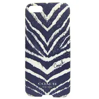 在飛比找ETMall東森購物網優惠-COACH 斑馬紋 iPhone 5 手機保護殼(深藍)
