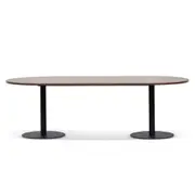Ripponlea 2.4m Oval Meeting Table - Walnut