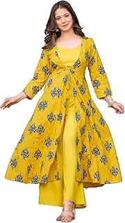 [Daevish] New Rayon Floral Printed Shrug With Top Pant indo western Set Women & Girl's | Women Ethenic Dress Set | Fastive Indo Western Set For Women