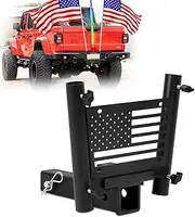 Hitch Flag Pole Holder for Standard 2 Inch Receivers, Flag Holder for Truck SUV RV Trailer Pickup Camper, Dual Flag Pole Mount Kit with Hitch Receiver