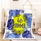 Line Change Dim White Clouds 3D Warm Plush Fleece Blanket Picnic Sofa Couch