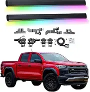 BJOHQ Electric Running Boards Compatible for Chevrolet Colorado 2024-2025 with Light, SUV, Off-Road & Pickup Trucks - Retractable Truck Steps & Nerf Bars