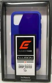 Illusion Series for iPhone X/Xs Element Case Feather Light Slim MIL SPEC Blue