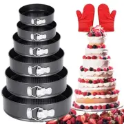 Springform Cake Pan Set, Non-stick 6pcs(7 8 8.5 9.5 10 11Inch) Cheesecake Pan