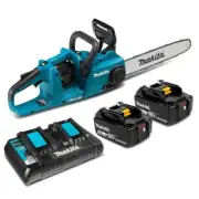 Makita 36V (18Vx2) 5.0Ah Li-ion Cordless Brushless 350mm (14") Chainsaw Combo