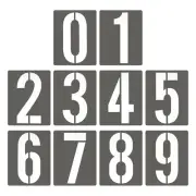 6.5 Inch Large Plastic Number Stencils, 10 Pcs, Wood