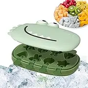 Silicone Popsicles Molds - 8 Cavities Silicone Ice Pop Maker,with Dinosaur Lid, Easy Release, Multi-Functional Kitchen Gadget for Party Events Family Gatherings