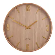 Academy Wood Wall Clock Dark Natural 60x5.5x60cm