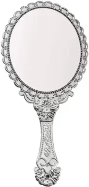 Vintage Hand Mirror with Handle - Cute Cosmetic Handheld Mirror Vanity Makeup Mi