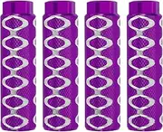 uxcell Bike Pegs Fit 3/8 Inch Axles, 4 Pack Aluminum Alloy Anti-Skid Lead Foot Bicycle Peg Back Seat Stands with Circle for BMX Mountain Dirt Bike Cycling Rear Stunt Pegs, Purple