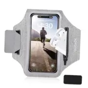 Running Armband Case for iPhone 15/14/13/12/11 Pro Max, Gray (Up to 6.9")