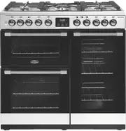 Belling 90cm Dual Fuel Upright Cooker Stainless Steel