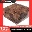 unique stools solid teak handmade coffee table brown 4 pcs 40x40x45 4356